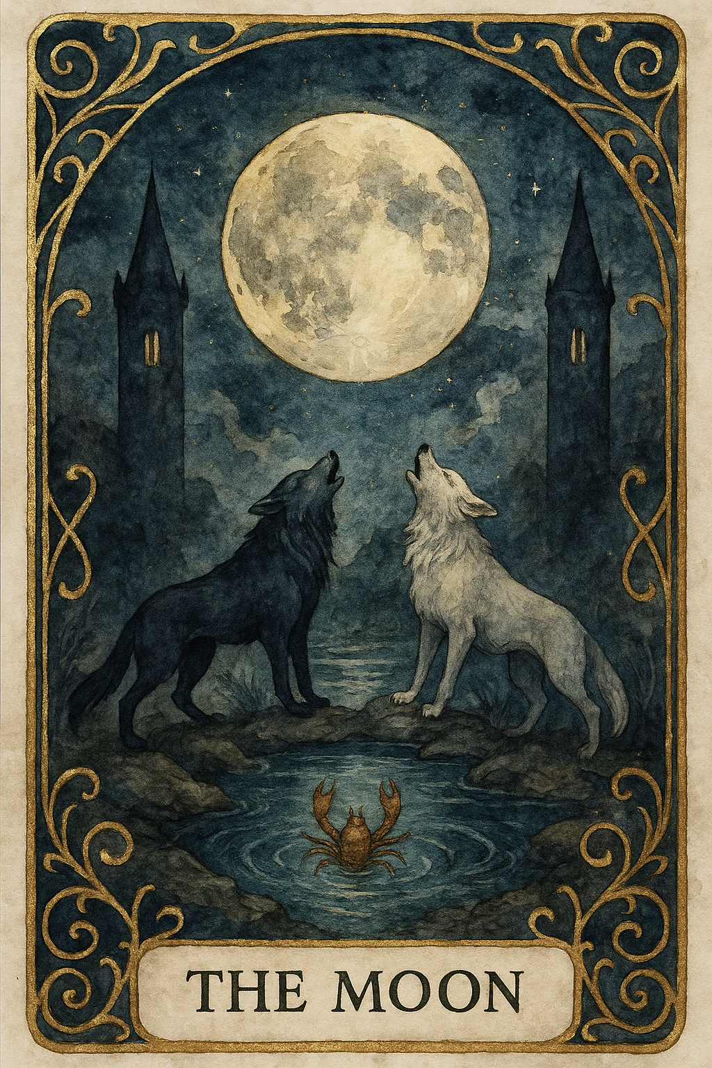 The Moon Tarot Card